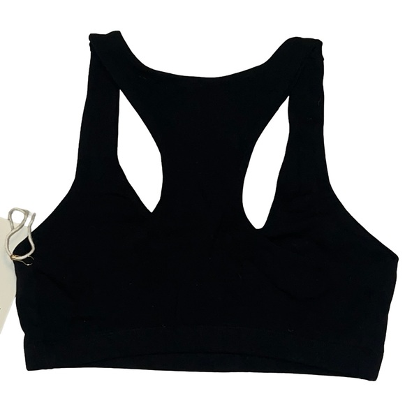 Mate the Label Organic Cotton Stretch Sports Bra, Large, Jet Black - NWT 🏅 - Picture 10 of 11